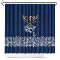 American Samoa Eagle Shower Curtain Sea Turtle Traditional Polynesian Tribal Tattoo