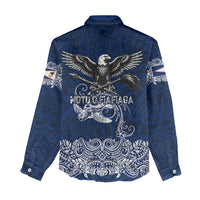American Samoa Eagle Women Casual Shirt Sea Turtle Traditional Polynesian Tribal Tattoo