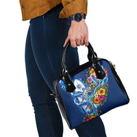 American Samoa Pago Pago Shoulder Handbag Sea Turtle And Fruit Bat - Tropical Hibiscus Flowers Polynesian