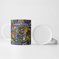 American Samoa Warrior Ceramic Mug Polynesian Fruit Bat Talofa Urban Graffiti Street Art