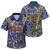American Samoa Warrior Family Matching Mermaid Dress and Hawaiian Shirt Polynesian Fruit Bat Talofa Urban Graffiti Street Art