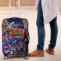 American Samoa Warrior Luggage Cover Polynesian Fruit Bat Talofa Urban Graffiti Street Art