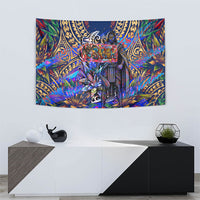 American Samoa Warrior Tapestry Polynesian Fruit Bat Talofa Urban Graffiti Street Art