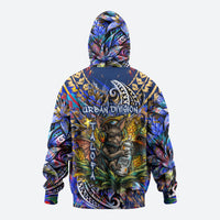 American Samoa Warrior Zip Hoodie Polynesian Fruit Bat Talofa Urban Graffiti Street Art