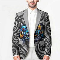 Chur Bro Shaka Sign Blazer New Zealand Koru Colorful Graffiti Splash