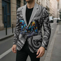 Chur Bro Shaka Sign Blazer New Zealand Koru Colorful Graffiti Splash