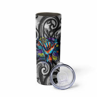 Chur Bro Shaka Sign Skinny Tumbler New Zealand Koru Colorful Graffiti Splash