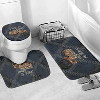 New Zealand She’ll Be Right Bathroom Set NZ Slang No. 8 Wire Map Pattern