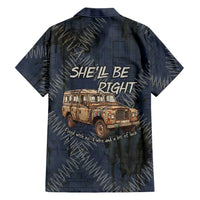 New Zealand She’ll Be Right Family Matching Long Sleeve Bodycon Dress and Hawaiian Shirt NZ Slang No. 8 Wire Map Pattern