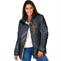 New Zealand She’ll Be Right Padded Jacket NZ Slang No. 8 Wire Map Pattern