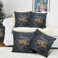New Zealand She’ll Be Right Pillow Cover NZ Slang No. 8 Wire Map Pattern