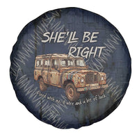 New Zealand She’ll Be Right Spare Tire Cover NZ Slang No. 8 Wire Map Pattern