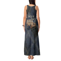 New Zealand She’ll Be Right Tank Maxi Dress NZ Slang No. 8 Wire Map Pattern
