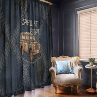 New Zealand She’ll Be Right Window Curtain NZ Slang No. 8 Wire Map Pattern