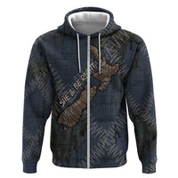 New Zealand She’ll Be Right Zip Hoodie NZ Slang No. 8 Wire Map Pattern