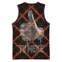Tu Meke Maori New Zealand Slang Basketball Jersey with Glow Neon Step Style