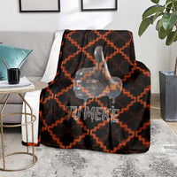 Tu Meke Maori New Zealand Slang Blanket with Glow Neon Step Style