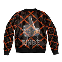 Tu Meke Maori New Zealand Slang Bomber Jacket with Glow Neon Step Style