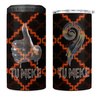Tu Meke Maori New Zealand Slang 4 in 1 Can Cooler Tumbler with Glow Neon Step Style