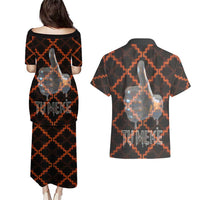 Tu Meke Maori New Zealand Slang Couples Matching Puletasi and Hawaiian Shirt with Glow Neon Step Style