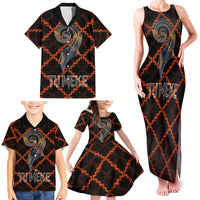 Tu Meke Maori New Zealand Slang Family Matching Tank Maxi Dress and Hawaiian Shirt with Glow Neon Step Style TS04 - Polynesian Pride