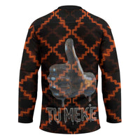 Tu Meke Maori New Zealand Slang Hockey Jersey with Glow Neon Step Style