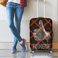 Tu Meke Maori New Zealand Slang Luggage Cover with Glow Neon Step Style