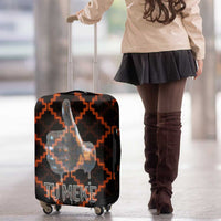 Tu Meke Maori New Zealand Slang Luggage Cover with Glow Neon Step Style