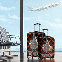 Tu Meke Maori New Zealand Slang Luggage Cover with Glow Neon Step Style