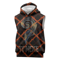 Tu Meke Maori New Zealand Slang Sleeveless Hoodie with Glow Neon Step Style