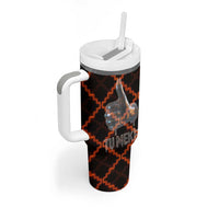 Tu Meke Maori New Zealand Slang Tumbler With Handle with Glow Neon Step Style