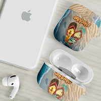 Kiwi Jandal Beach Life AirPods Case New Zealand Flip Flops Ocean Wave Surf Style