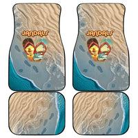 Kiwi Jandal Beach Life Car Mats New Zealand Flip Flops Ocean Wave Surf Style