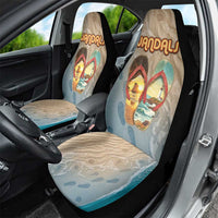 Kiwi Jandal Beach Life Car Seat Cover New Zealand Flip Flops Ocean Wave Surf Style