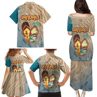 Kiwi Jandal Beach Life Family Matching Puletasi and Hawaiian Shirt New Zealand Flip Flops Ocean Wave Surf Style TS04 - Polynesian Pride