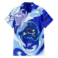 Chuuk Micronesian Roots Family Matching Mermaid Dress and Hawaiian Shirt Polynesian Tribal Pattern Hibiscus Flower And Stingray Art
