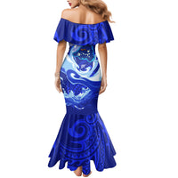 Chuuk Micronesian Roots Family Matching Mermaid Dress and Hawaiian Shirt Polynesian Tribal Pattern Hibiscus Flower And Stingray Art