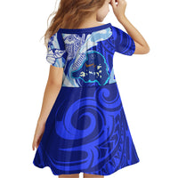 Chuuk Micronesian Roots Family Matching Puletasi and Hawaiian Shirt Polynesian Tribal Pattern Hibiscus Flower And Stingray Art
