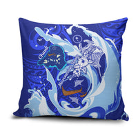 Chuuk Micronesian Roots Pillow Cover Polynesian Tribal Pattern Hibiscus Flower And Stingray Art
