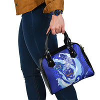Chuuk Micronesian Roots Shoulder Handbag Polynesian Tribal Pattern Hibiscus Flower And Stingray Art
