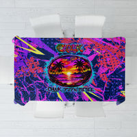 Chuuk Tropical Sunset Coordinates Tablecloth Neon Graffiti Polynesian Tribal