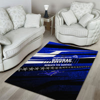Kosrae Deep Sea Scuba Diving Area Rug Blue Hole Beneath The Surface Coral Reef Graphic Art