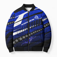Kosrae Deep Sea Scuba Diving Bomber Puffer Jacket Blue Hole Beneath The Surface Coral Reef Graphic Art