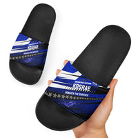 Kosrae Deep Sea Scuba Diving Slide Sandals Blue Hole Beneath The Surface Coral Reef Graphic Art TS04 - Polynesian Pride