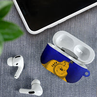 Kosrae Fafa Culinary Heritage AirPods Case Kosraean Gold Taro Tradition Illustration With Coconut Leaves