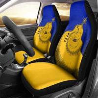 Kosrae Fafa Culinary Heritage Car Seat Cover Kosraean Gold Taro Tradition Illustration With Coconut Leaves