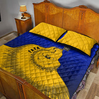 Kosrae Fafa Culinary Heritage Quilt Bed Set Kosraean Gold Taro Tradition Illustration With Coconut Leaves