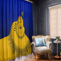Kosrae Fafa Culinary Heritage Window Curtain Kosraean Gold Taro Tradition Illustration With Coconut Leaves
