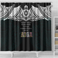 AIGA Always In Gods Arms Samoa Shower Curtain Polynesian Tribal Tattoo Art Family Heritage Faith TS04 - Polynesian Pride