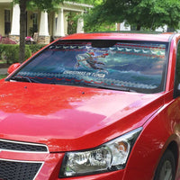 Tonga Christmas Auto Sun Shade with Singing Whale Ocean Scene National Coat of Arms - Polynesian Pride